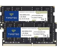 Timetec Premium 32 Go KIT (2x16 Go) DDR4 2133MHz PC4-17000 Non-ECC sans Tampon 1.2V CL15 2Rx8 Double Rang 260 Broches SODIMM Ordinateur Portable PC Ordinateur mémoire RAM Module Mise à Niveau
