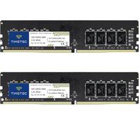 Timetec Premium 32 Go KIT (2x16 Go) DDR4 2400MHz PC4-19200 Non-ECC Unbuffered 1.2V CL17 2Rx8 Double Rang 288 Broches UDIMM Ordinateur de Bureau Mémoire RAM Module Mise À Niveau