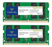 Timetec Premium 32 Go KIT(2x16Go) DDR4 2400 MHz (PC4-2400T) PC4-19200 SODIMM - non-ECC sans tampon, 260 broches, 1,2V CL17, module de mémoire pour ordinateur portable, mini-PC et ordinateur tout-en-un
