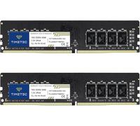 Timetec Premium 32 Go KIT(2x16Go) DDR4 2666 MHz (PC4-2666V) PC4-21300 UDIMM RAM de Bureau - Non ECC sans Tampon, 288 Broches, 1,2 V, CL19 Module de mémoire DIMM