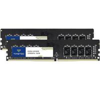 Timetec Premium 32 Go KIT(2x16Go) DDR4 3200 MHz (PC4-3200AA) PC4-25600 UDIMM RAM de Bureau - Non ECC sans Tampon, 288 Broches, 1,2 V, CL22 Module de mémoire DIMM