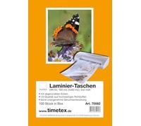 TimeTEX Lot de 100 pochettes de plastification A4 2 x 80 microns mates
