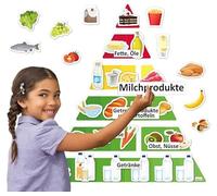 TimeTEX Pyramide alimentaire - Outil pédagogique interactif pour une alimentation équilibrée - Avec accès aux matériaux de travail et aux exercices numériques - Kit magnétique de 70 pièces - 69 x 70