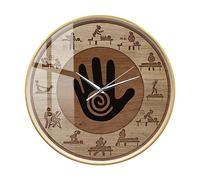 Timethink Horloge murale de massage de 30,5 cm avec cadre en bois, horloge murale silencieuse sans tic-tac, fonctionne à piles pour spa, salon, bureau, panneau d'affaires, thérapeute, cadeau