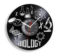Timethink Horloge murale vintage à quartz silencieuse sans tic-tac, fonctionne avec piles, 30,5 cm, outils de science, chimie, dopamine, molécule de dopamine, horloge murale vintage pour salle de