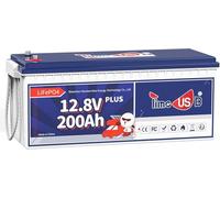 Timeusb 12V 200Ah Batterie Lithium LiFePO4 pour Camping-car Système Solaire | BMS 200A Intégré,Énergie 2560Wh,4000+ Cycles Profonds,Max.4P4S Idéal pour Bateau,Stockage Maison,Hors-Réseau