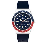 Timex Montre Homme Q TW2V32100 – 38 mm Quartz – Cadran bleu marine – Bleu marine/rouge/argent