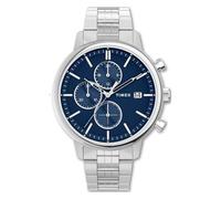 Timex Chicago Chronograph TW2W67900 Montre 45 mm pour Homme, avec Bracelet en Acier Inoxydable et Cadran Bleu