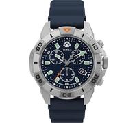 Timex Expedition North Montre pour Hommes, 42 mm, Bracelet en Silicone Bleu, en Deux pièces, Cadran Bleu, boîtier en Titane TW2V40800