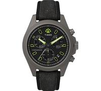 Timex Expedition North Montre pour hommes, 43 mm, bracelet noir en caoutchouc synthétique, en deux pièces, cadran noir, boîtier en titane TW2V96300