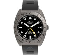 Timex Expedition Pioneer Montre pour homme 41 mm - Bracelet noir, cadran noir, boîtier en titane