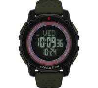 Timex Expedition Ridge Solar TW4B33700 Montre 49 mm pour Homme, avec Bracelet en Silicone Vert et Affichage numérique