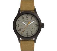 Timex Montre pour homme Expedition Scout 40 mm - Bracelet marron avec cadran marron et boîtier en métal, marron
