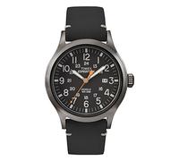 Timex Montre pour homme Expedition Scout TW4B01900 – bracelet en cuir 40 mm – Noir