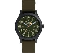 Timex Expedition Scout Montre pour Homme avec Cadran Vert et boîtier Noir 36,5 mm