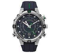 Timex Expedition Tide-Temp-Compass TW2V22100 Montre 45 mm pour Homme, avec Bracelet en Silicone Bleu et Cadran Bleu