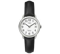 Timex Montre Femme Heritage Easy Reader T2H331 – Quartz analogique – Cuir Noir/Blanc