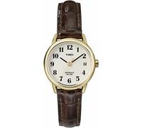Timex - Femme - T20071D7 - Easy Reader - Quartz Analogique - Blanc - Marron - Cuir