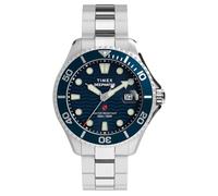 Timex Homme Analogique Quartz Montre Deep Water Meridian avec Bracelet en Acier Inoxydable