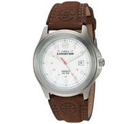 Timex -Homme - T44381D7 - Expédition - Quartz Analogique - Blanc - Marron - Cuir