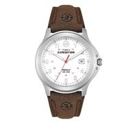Timex -Homme - T44381D7 - Expédition - Quartz Analogique - Blanc - Marron - Cuir