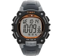 Timex Ironman Essential Montre pour Homme 44 mm - Bracelet en polyuréthane Gris, Cadran numérique, boîtier Gris, TW5M64500