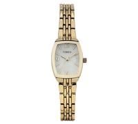 Timex Main Street TW2Y22400 Montre pour Femmes de 21 mm, Bracelet en Alliage doré, Cadran nacré, boîtier doré