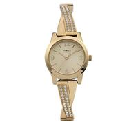 Timex Main Street TW2Y39300 Montre pour Femmes, 25 mm, Bracelet d'extension en Acier Inoxydable doré