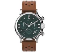 Timex Montre Chronographe Marlin TW2W10100 Homme 40 mm Quartz Tachymètre Bracelet en cuir