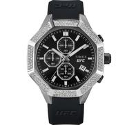 Timex Men's Chronograph Quartz Watch with a Silicone Strap UFC King Chrono Silve