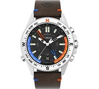 Timex Montre à affichage analogique marron/argent Taille One Size