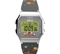 Timex Men's Peanuts Analogue Quartz Watch Numérique/Argent Taille unique Male