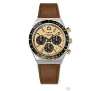 TIMEX Montre à affichage analogique ' 1970s Q' marron / argent, Taille One Size