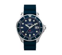 TIMEX Montre à affichage analogique 'Deep Water Meridian 200' bleu / argent, Taille One Size