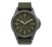 TIMEX Montre à affichage analogique gris foncé / vert, Taille One Size