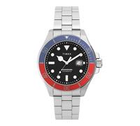 TIMEX Montre à affichage analogique ' Harborside Coast ' bleu / rouge sang / noir / argent, Taille One Size