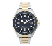 TIMEX Montre à affichage analogique ' Harborside Coast City Collection ' bleu foncé / or / argent / blanc, Taille One Size