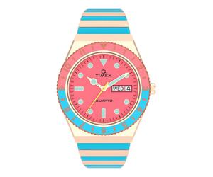 TIMEX Montre à affichage analogique 'Lab Archive' azur / or / pitaya, Taille One Size