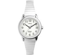 Timex Montre à Quartz analogique pour Femme T53822, Argenté/Blanc, 25 mm, Décontracté