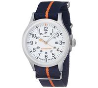 Timex Montre à Quartz pour Homme Expedition Sierra TW2V07800VQ, Bleu/Marron, Sangle