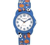 Timex Montre Adolescent Enfant 30mm Bracelet Bleu Cadran Blanc Boîtier Bleu