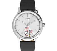 Timex Peanuts Tw2y50300 40mm 5atm Quartz/analogical Watch Argenté Homme