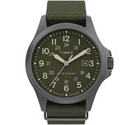 TIMEX Montre à affichage analogique gris foncé / vert, Taille One Size