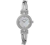 Timex Montre Bracelet Femme Bracelet Auto-Réglable - Bracelet Deux Tons Cadran Nacre Cadran Bicolore, Bicolore / Argenté / Nacre, Classique