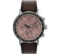 Timex Montre Chronographe pour Homme avec Un Bracelet en Cuir Standard Chrono