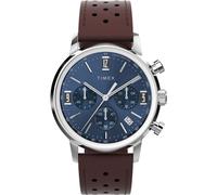 Timex Montre Chronographe pour Hommes avec Un Bracelet en Cuir Marlin