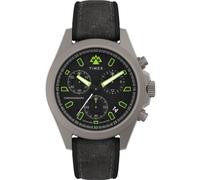 Timex Expedition North Montre pour hommes, 43 mm, bracelet noir en caoutchouc synthétique, en deux pièces, cadran noir, boîtier en titane TW2V96300