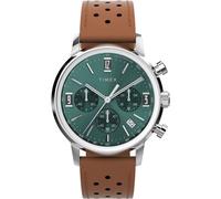 Timex Montre Chronographe Marlin TW2W10100 Homme 40 mm Quartz Tachymètre Bracelet en cuir