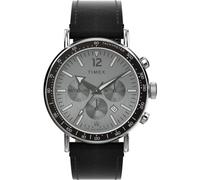 Timex Montre chronographe pour homme Standard Chrono – bracelet en cuir