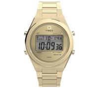 Timex Montre Digitale pour Hommes avec Un Bracelet en Acier Inoxydable Q